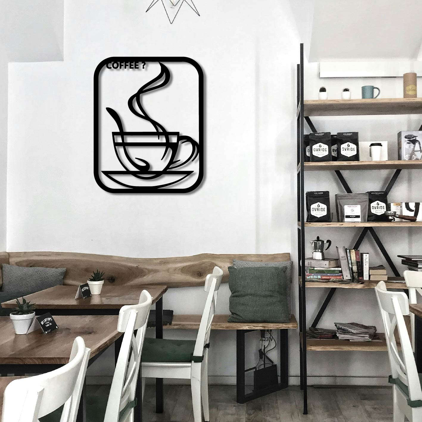 COFFEE ANYONE METAL WALL ART
