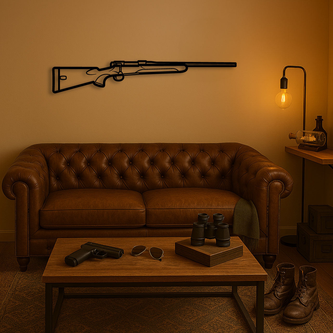 MAUSER RIFLE 18 7MM REMMINGTON MAGNUM METAL WALL ART
