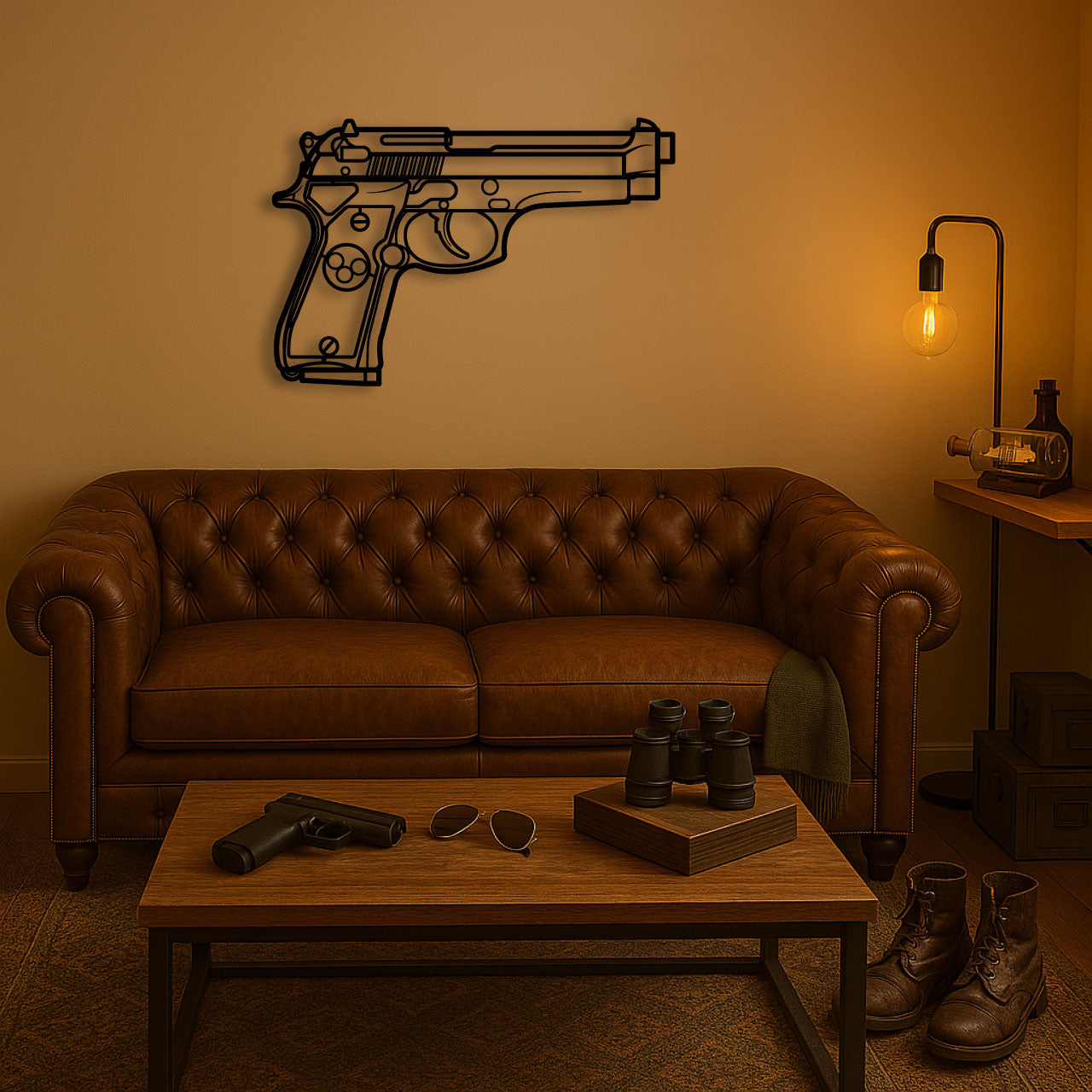BERETTA M9 METAL WALL ART