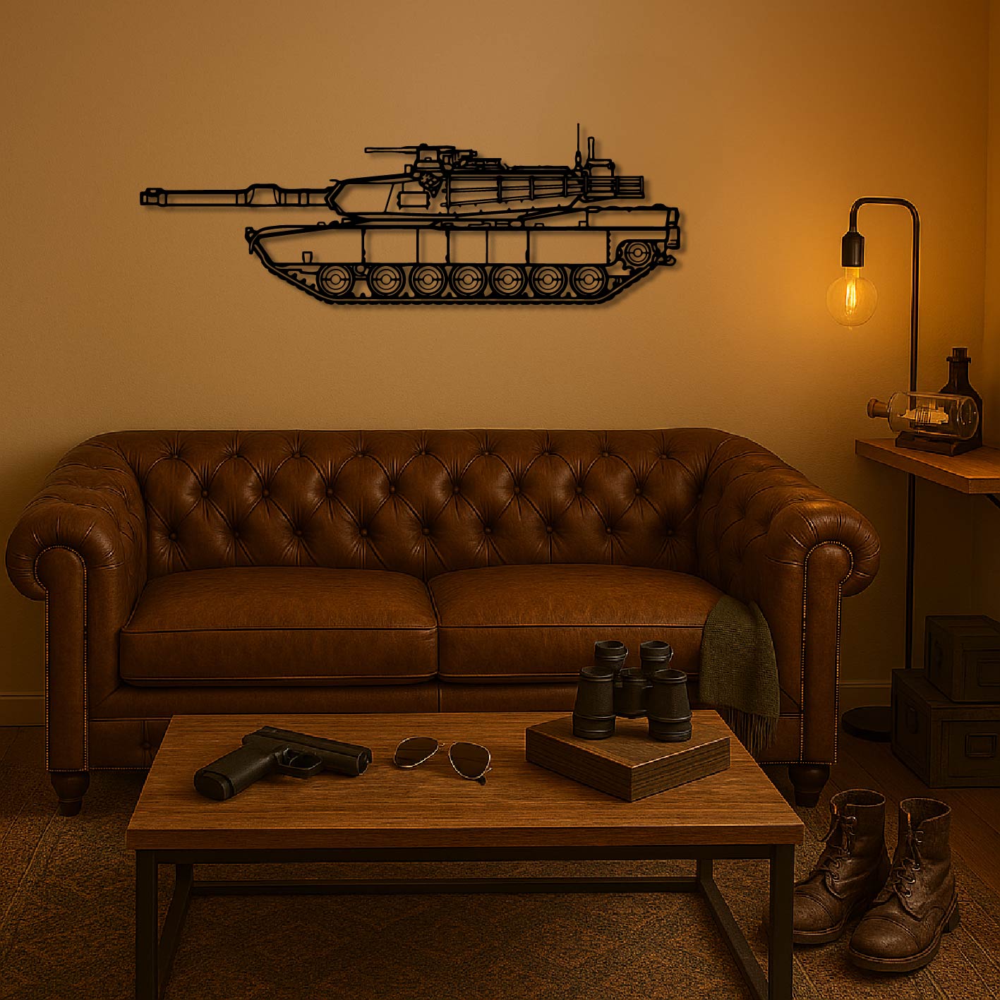 M1A2 SEPV3 ABRAMS METAL WALL ART