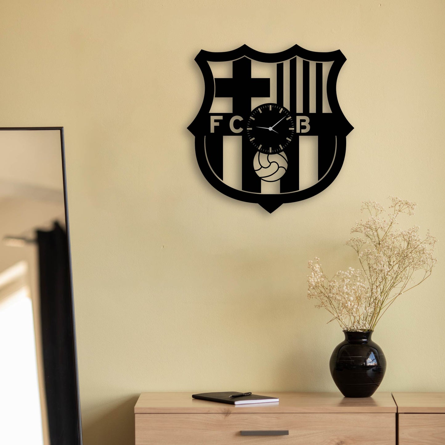 FC BARCELONA METAL WALL ART CLOCK