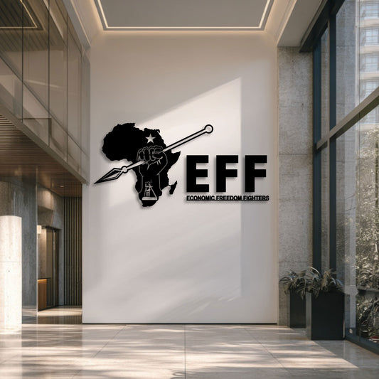 ECONOMIC FREEDOM FIGHTERS EFF LOGO METAL WALL ART