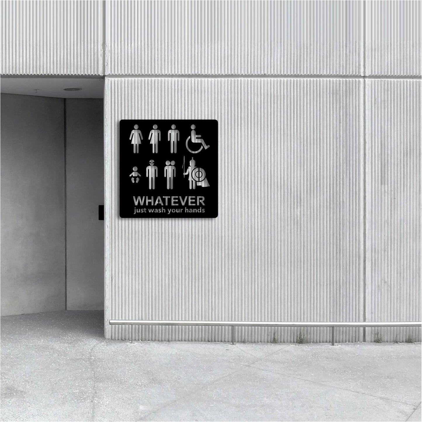 FUNNY RESTROOM SIGN METAL WALL ART