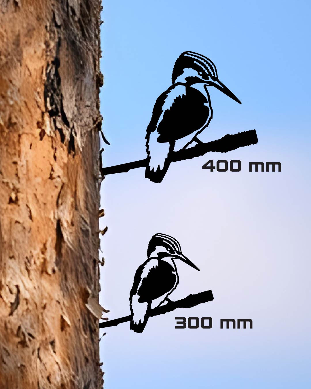 KINGFISHER Bird knock in metal art silhouette