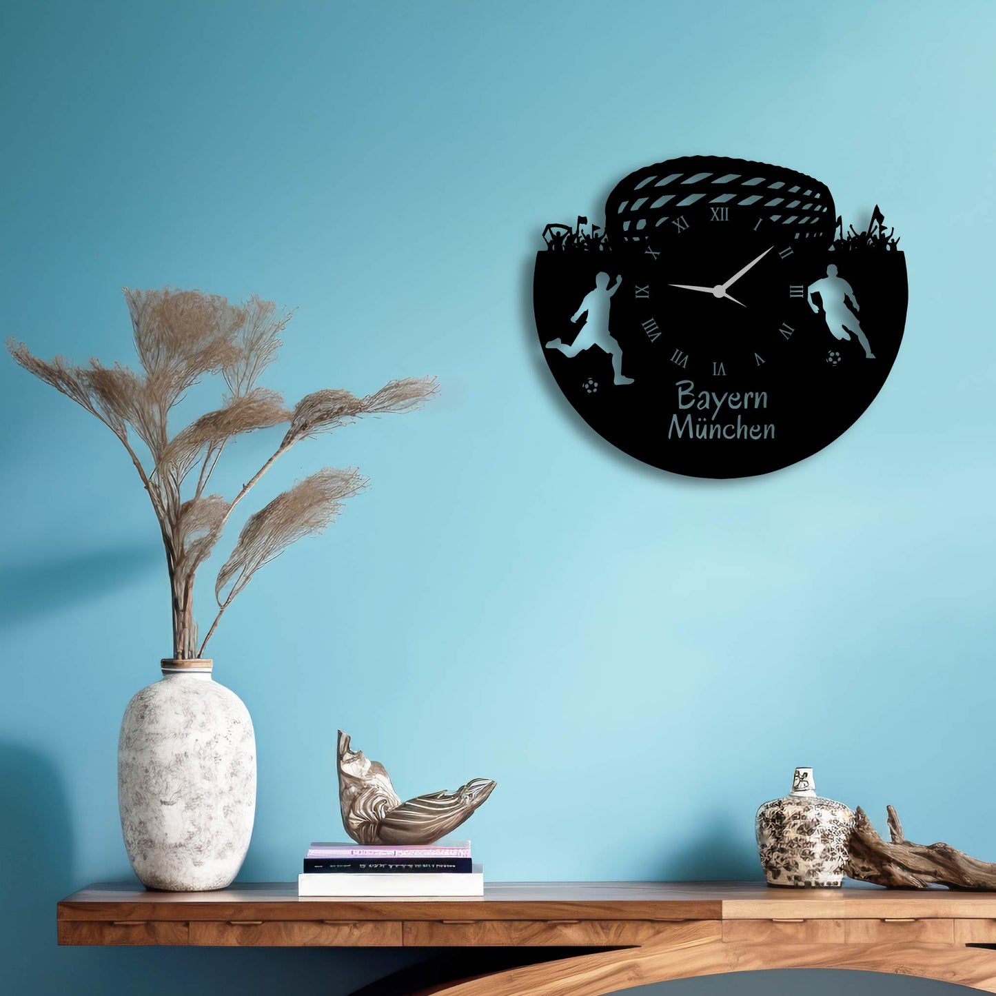 BAYERN MUNICH CLOCK METAL WALL ART