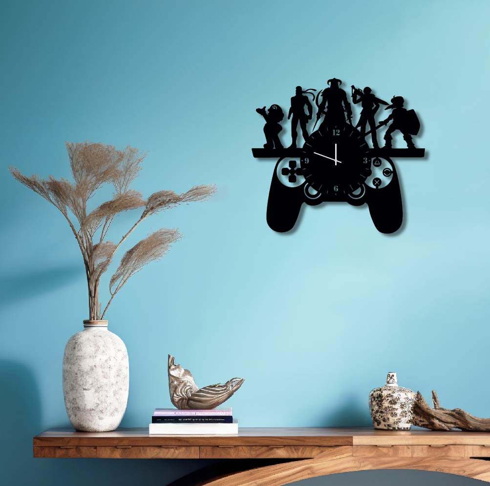 GAMING METAL WALL ART CLOCK