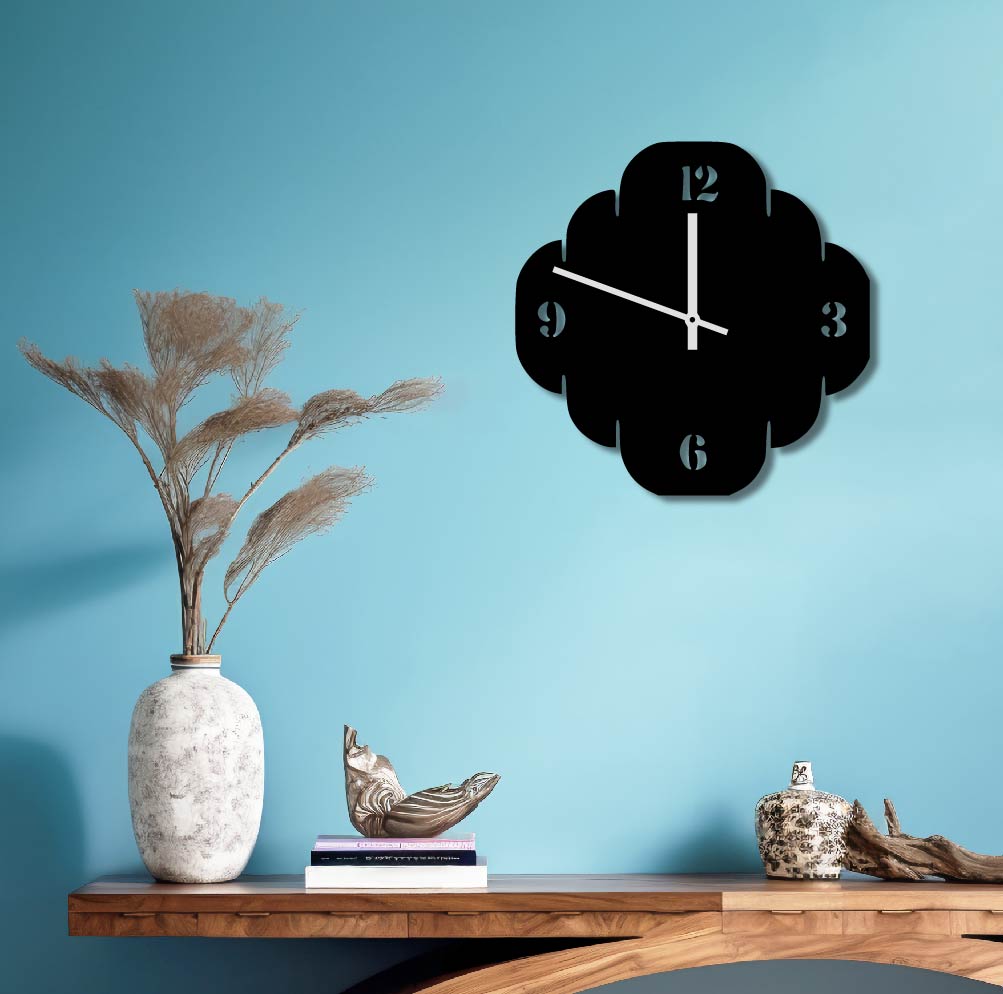 SHAPE METAL WALL ART CLOCK