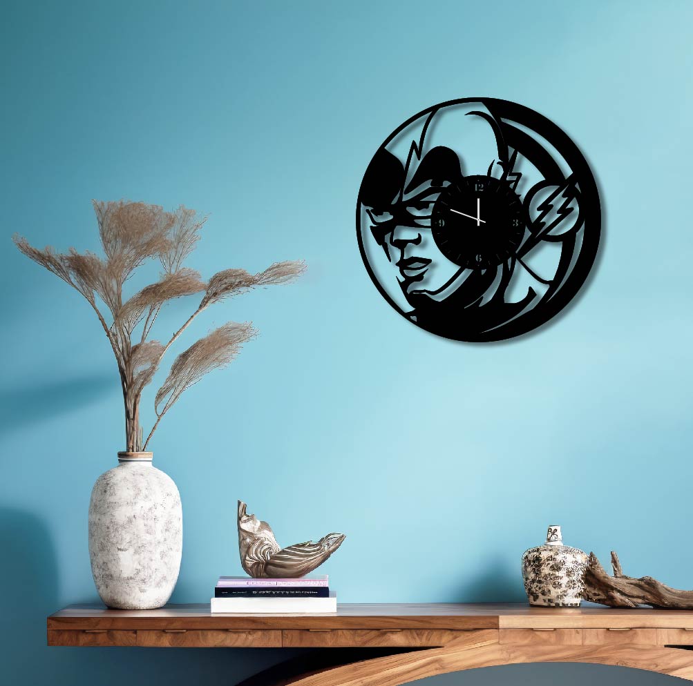THE FLASH METAL WALL ART CLOCK
