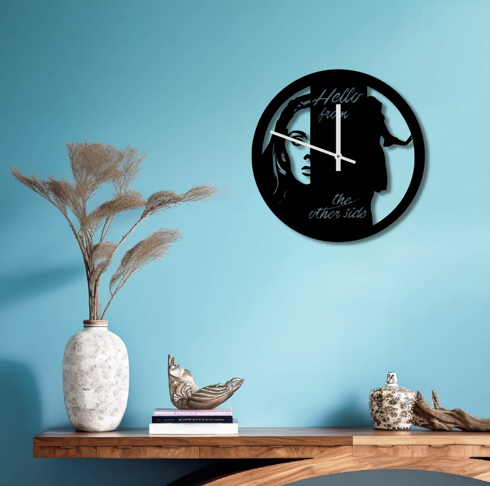 ADELE HELLO METAL WALL ART CLOCK