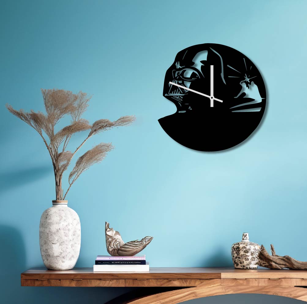 DARTH VADER FORCE METAL WALL ART CLOCK