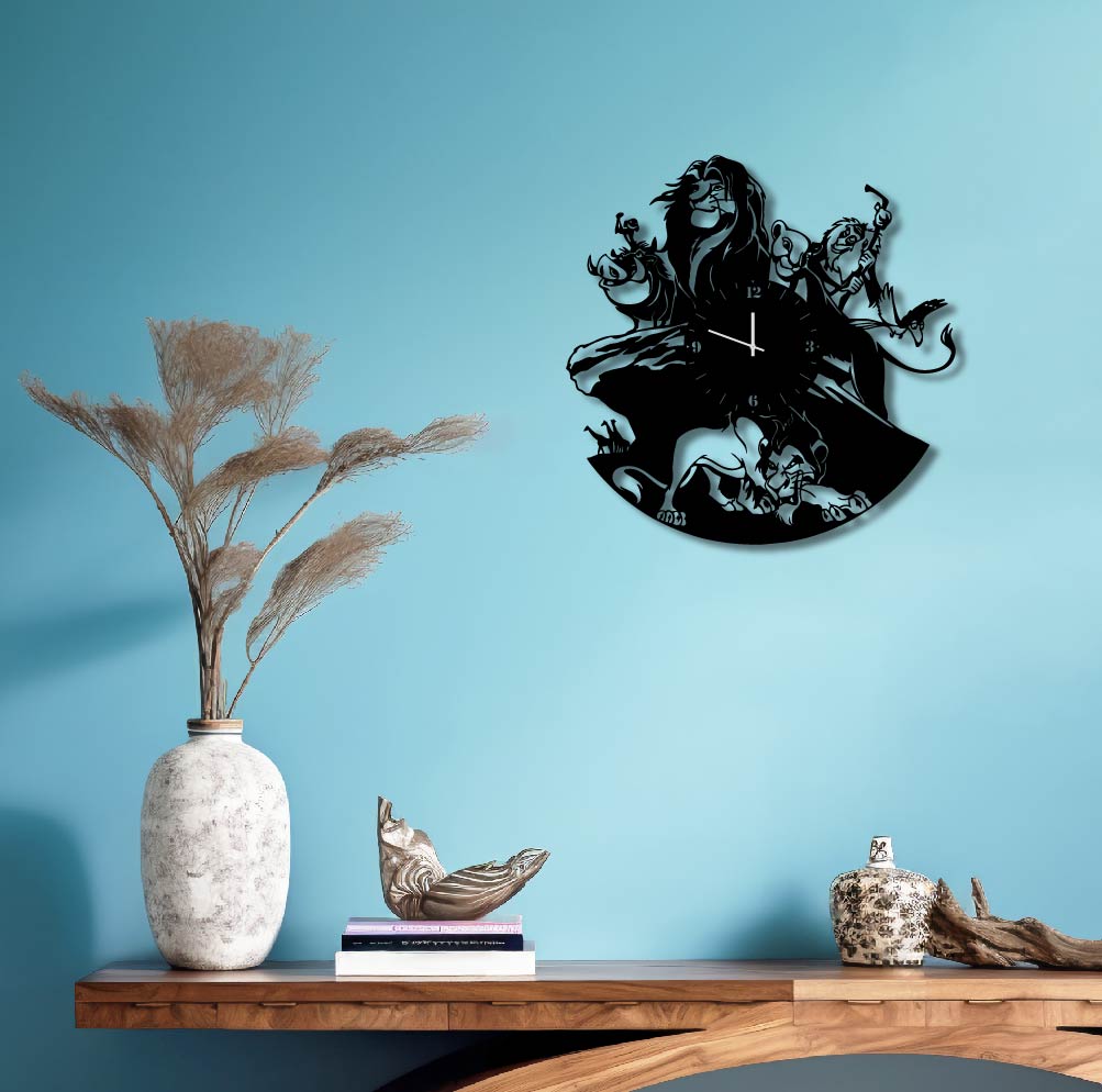 LION KING METAL WALL ART CLOCK