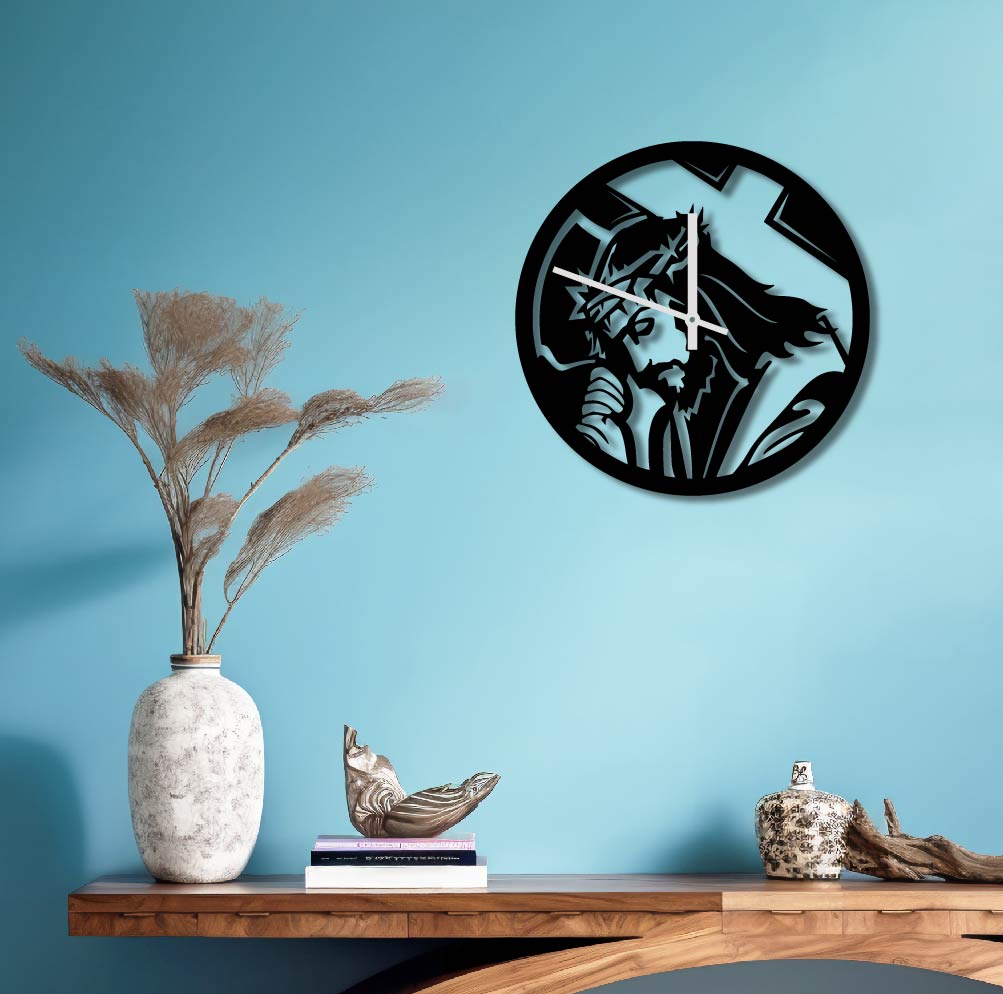 JESUS METAL WALL ART CLOCK