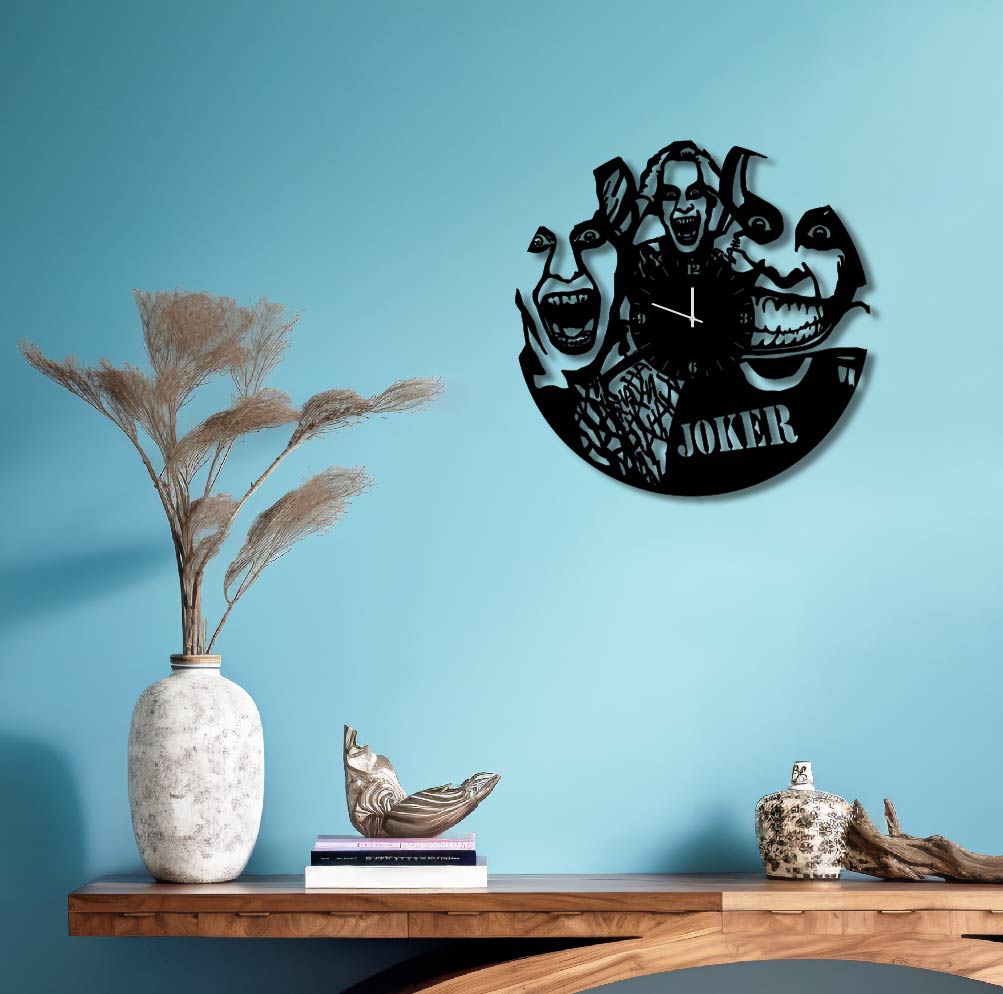 SUICIDE SQUAD JOKER METAL WALL ART CLOCK