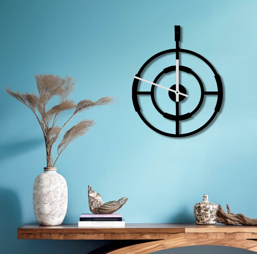 GUN SCOPE METAL WALL ART CLOCK