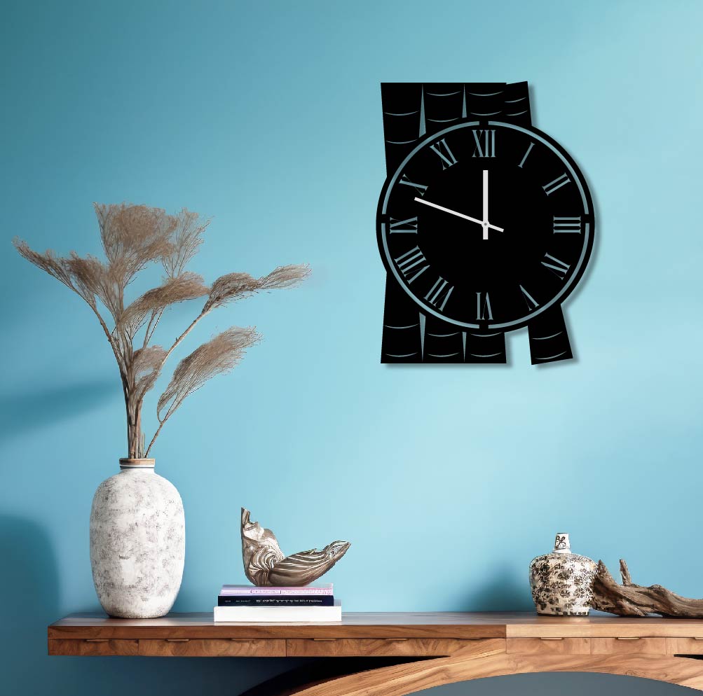 BOOKS METAL WALL ART CLOCK