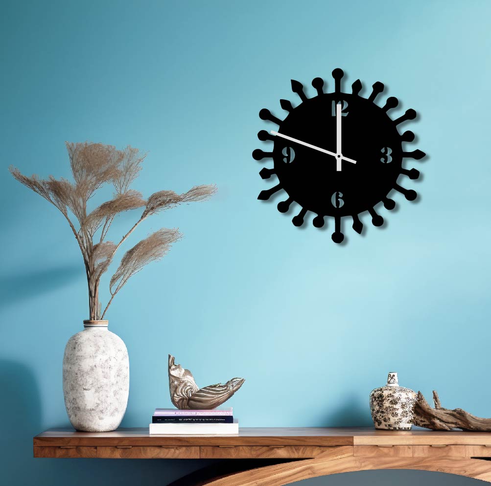 SPOKES METAL WALL ART CLOCK