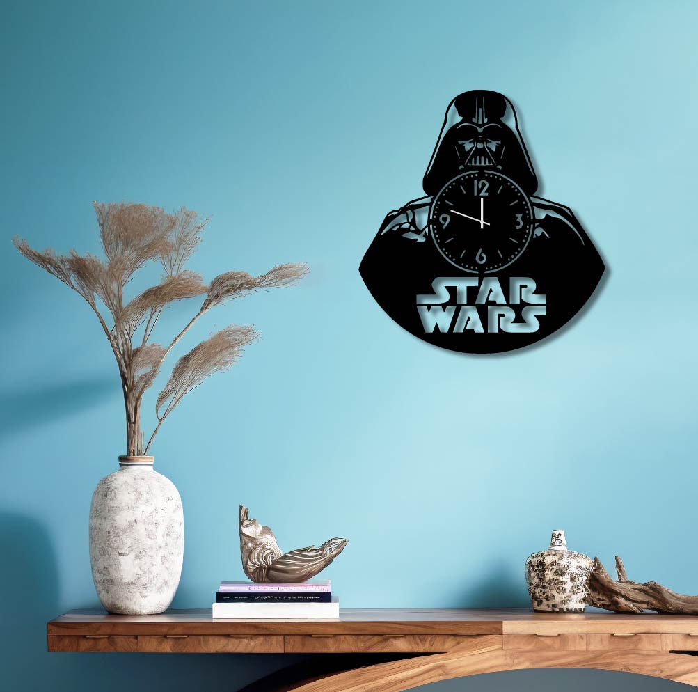 DARTH VADER STAR WARS METAL WALL ART CLOCK