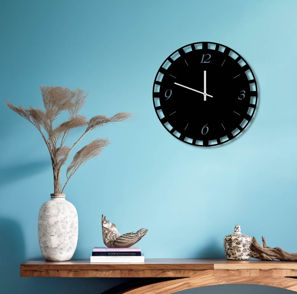 BASIC BORDER METAL WALL ART CLOCK