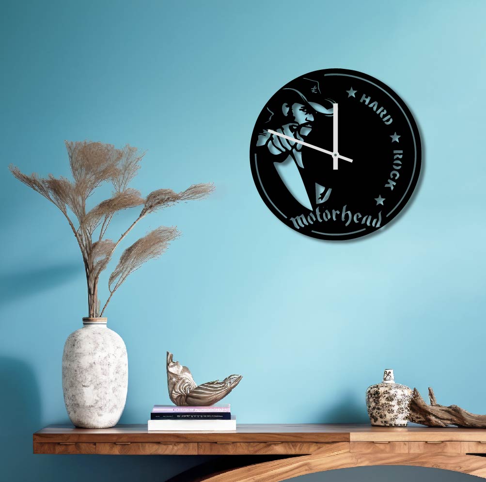 HARD ROCK MOTORHEAD METAL WALL ART CLOCK