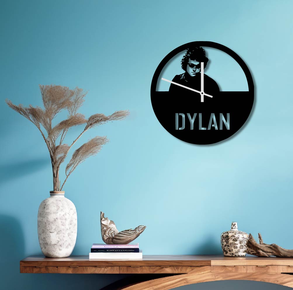 BOB DYLAN METAL WALL ART CLOCK
