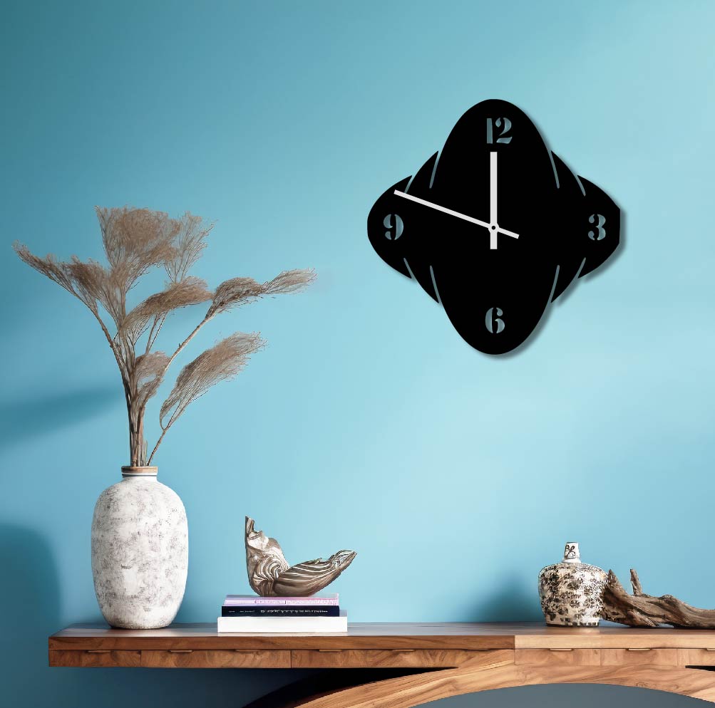 SHAPE 2 METAL WALL ART CLOCK