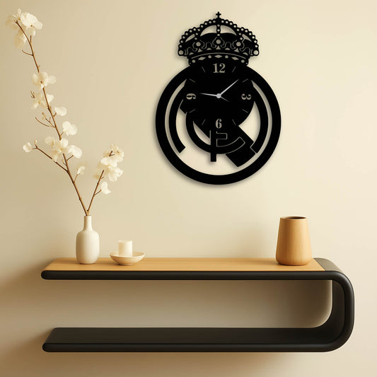 REAL MADRID CLOCK METAL WALL ART