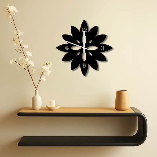 FLOWER 3 METAL WALL ART CLOCK