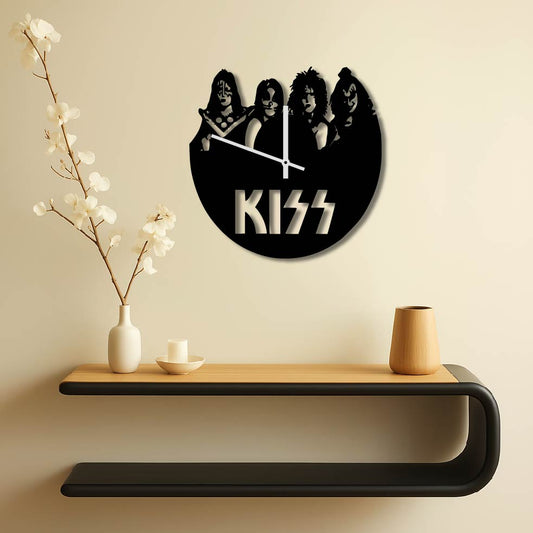 KISS LOGO METAL WALL ART CLOCK