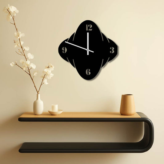 SHAPE 2 METAL WALL ART CLOCK