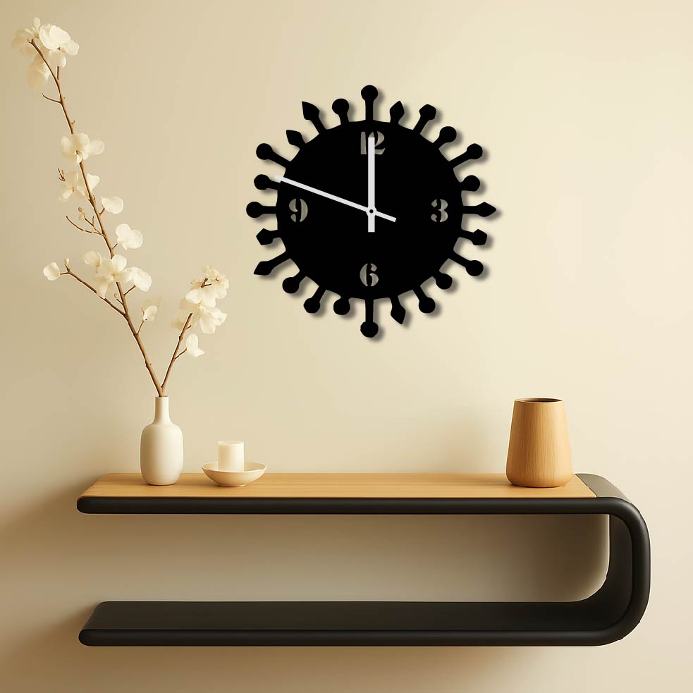 SPOKES METAL WALL ART CLOCK