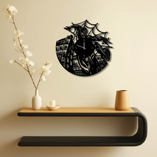 SPIDERMAN WEB WALL ART CLOCK