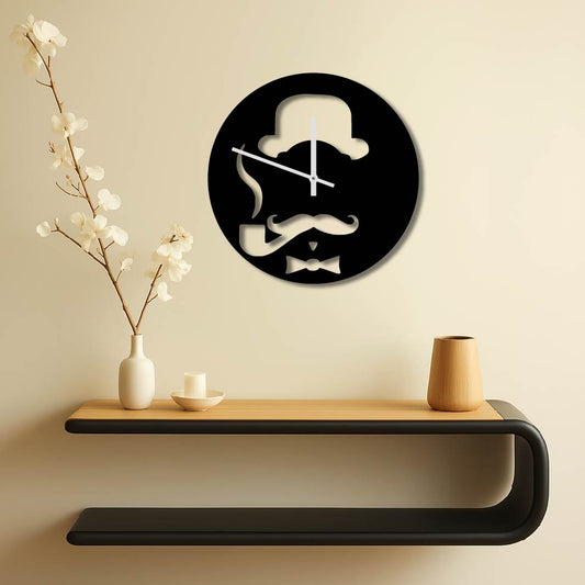 GENTLEMAN METAL WALL ART CLOCK