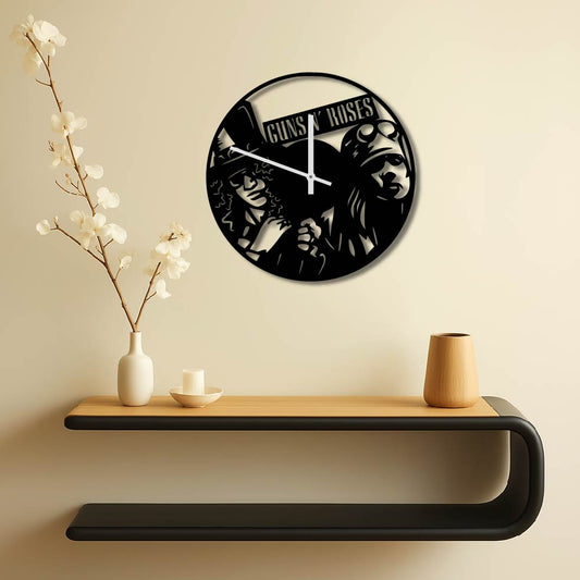 GUNS N ROSES METAL WALL ART CLOCK