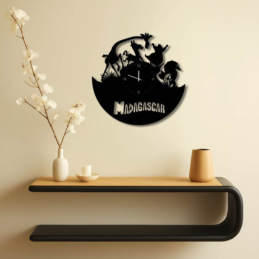 MADAGASCAR METAL WALL ART CLOCK