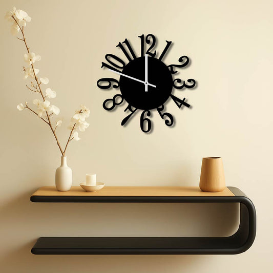 BIG NUMBERS METAL WALL ART CLOCK 2