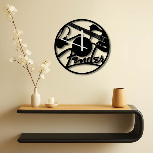 GUITARS METAL WALL ART CLOCK