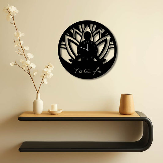 YOGA METAL WALL ART CLOCK