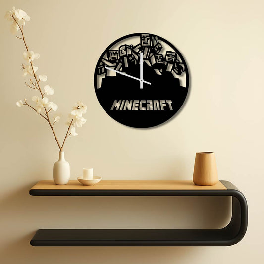 MINECRAFT METAL WALL ART CLOCK