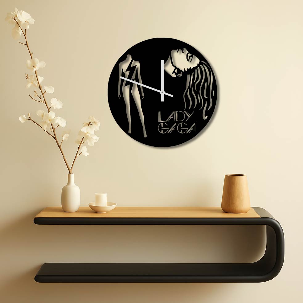 LADY GAGA METAL WALL ART CLOCK