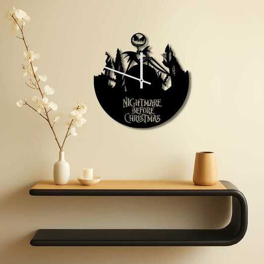 NIGHTMARE BEFORE CHRISTMAS METAL WALL ART CLOCK