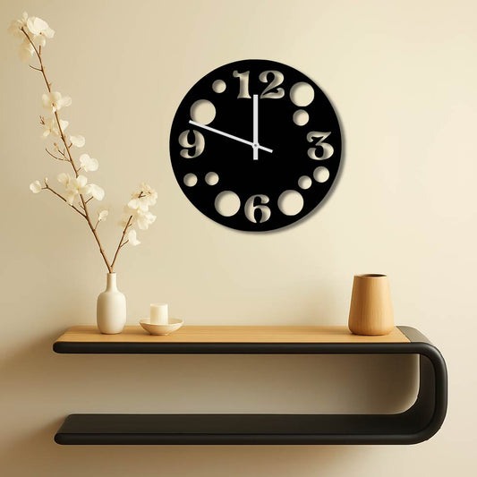 BUBBLES METAL WALL ART CLOCK
