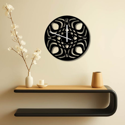 GEOMETRIC PATTERN METAL WALL ART CLOCK