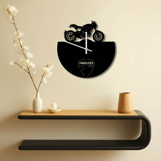 DUCATI BIKE METAL WALL ART CLOCK