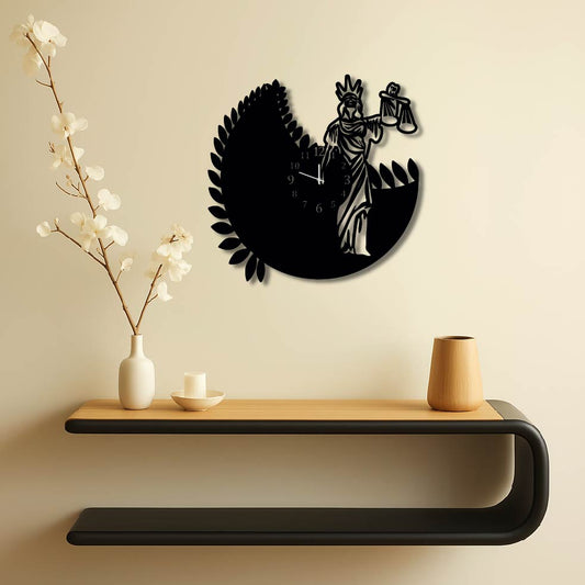 LADY LIBERTY METAL WALL ART CLOCK