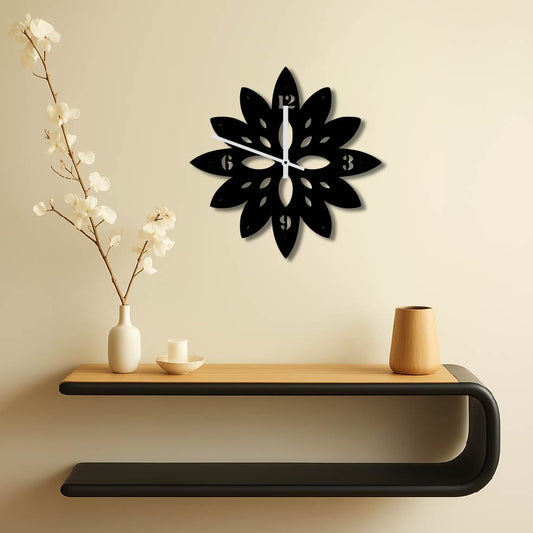 FLOWER 5 METAL WALL ART CLOCK