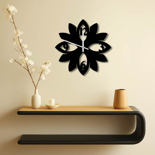 4 PETAL FLOWER 2 METAL WALL ART CLOCK