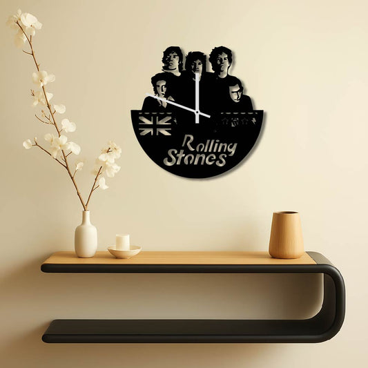 ROLLING STONES BAND METAL WALL ART CLOCK