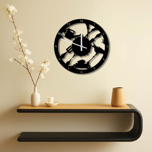 GARDENING METAL WALL ART CLOCK