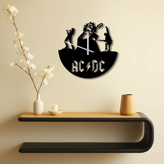 ACDC METAL WALL ART CLOCK