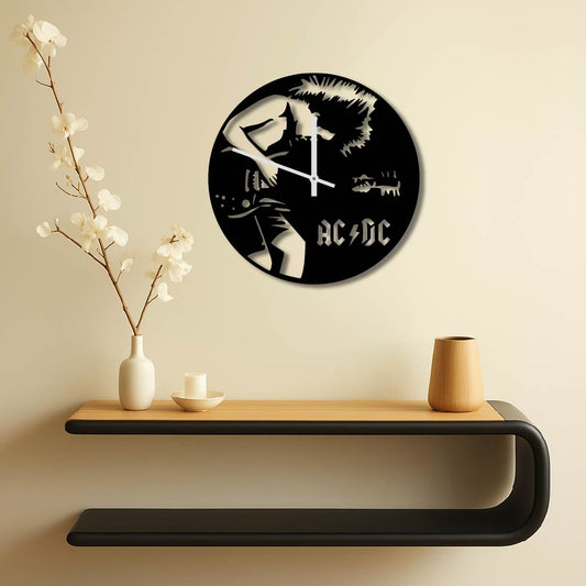 ACDC BAND METAL WALL ART CLOCK